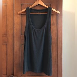 Black Stretchy Ribbed Tank Top